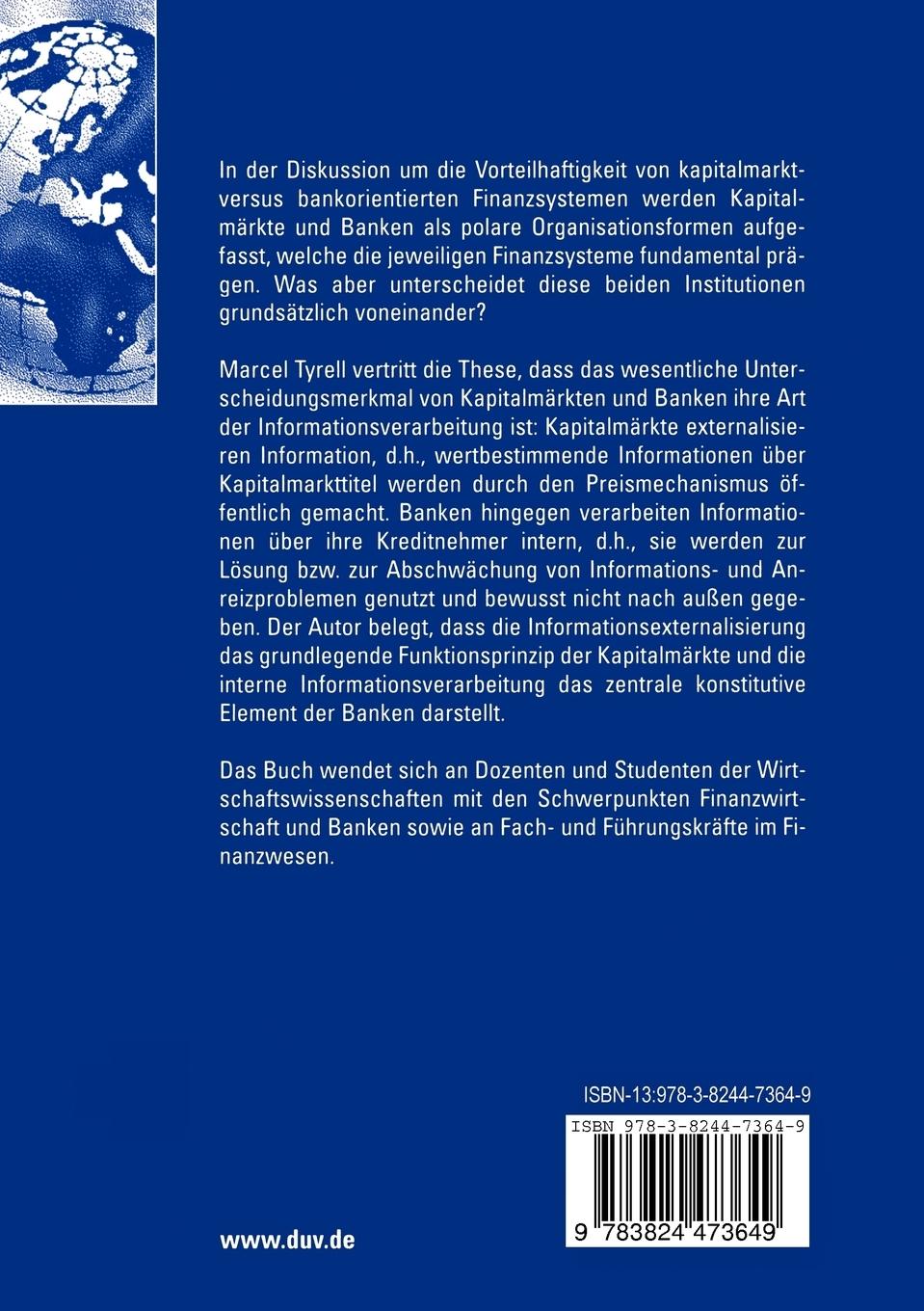 Rückseitencover Kapitalmärkte und Banken