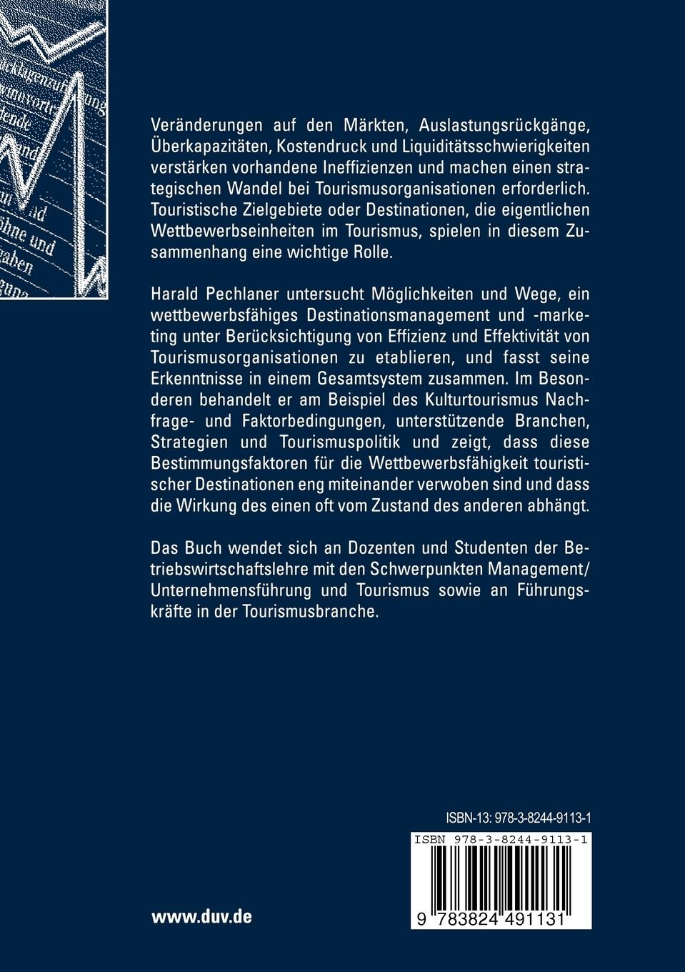 Rückseitencover Tourismus-Destinationen im Wettbewerb