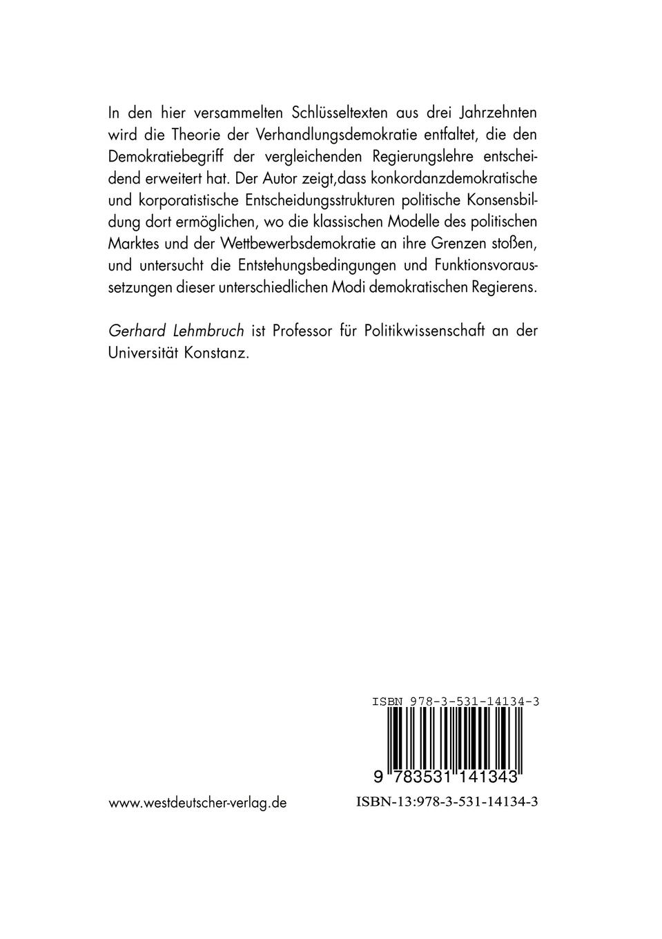 Rückseitencover Verhandlungsdemokratie