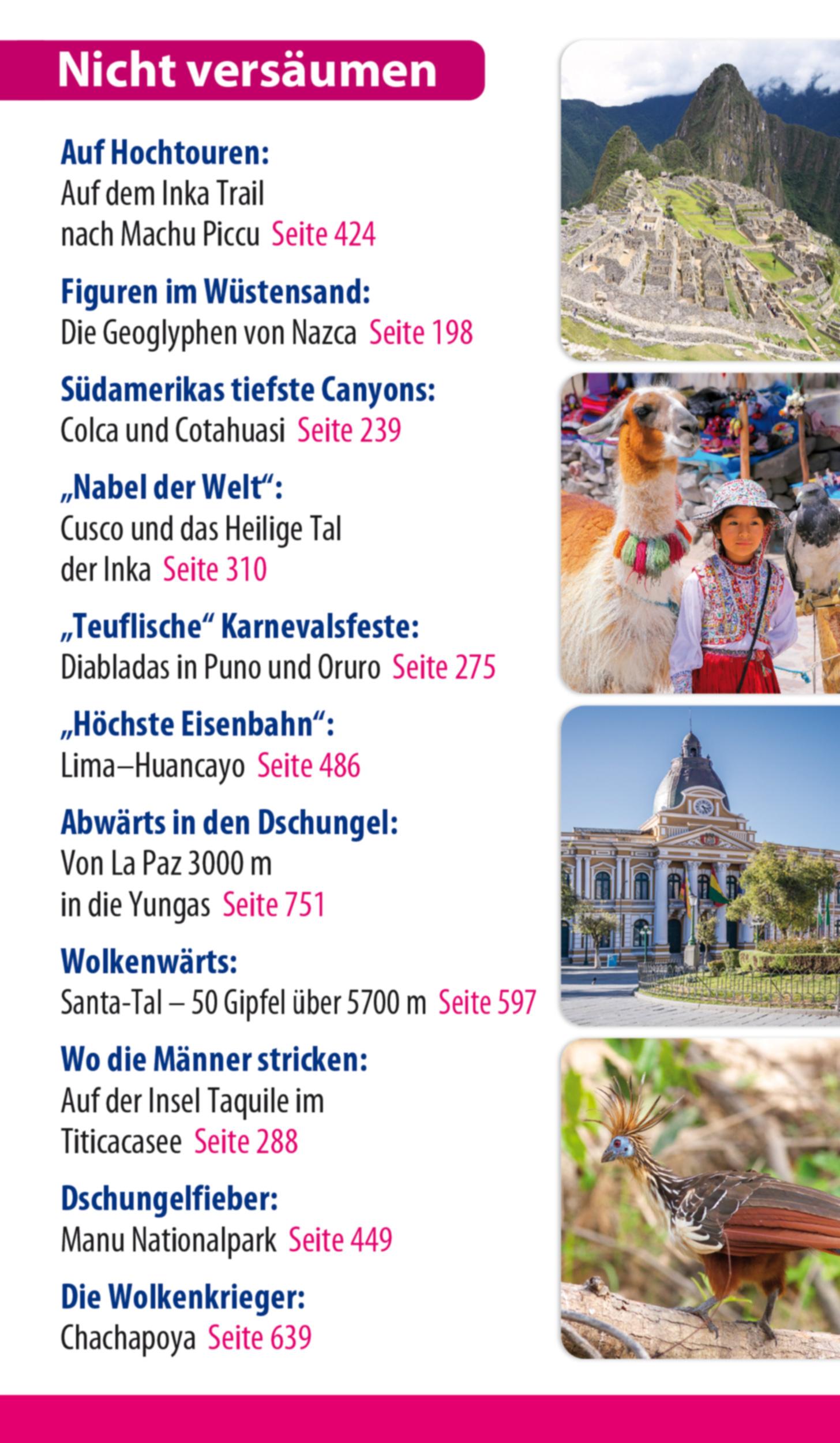 Beispielinhalt (Bild) Peru Reisehandbuch