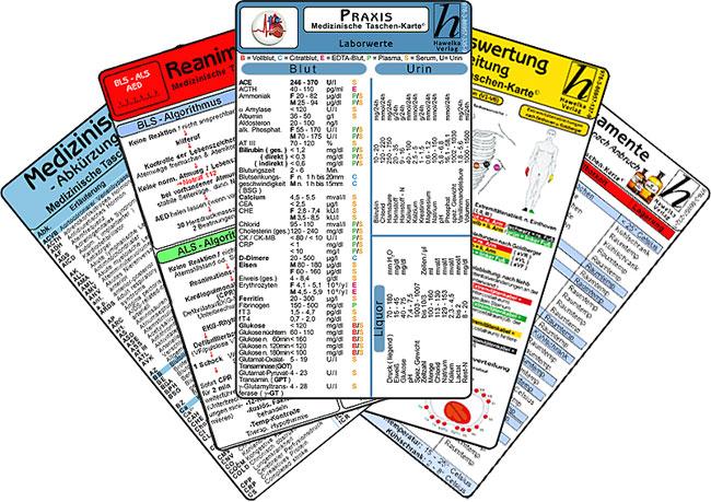 Vorderes Coverbild Arztpraxis Karten-Set - praktisches Set mit Laborwerten, Medikamenten-Haltbarkeit, Reanimation, EKG Auswertung & med. Abkürzungen