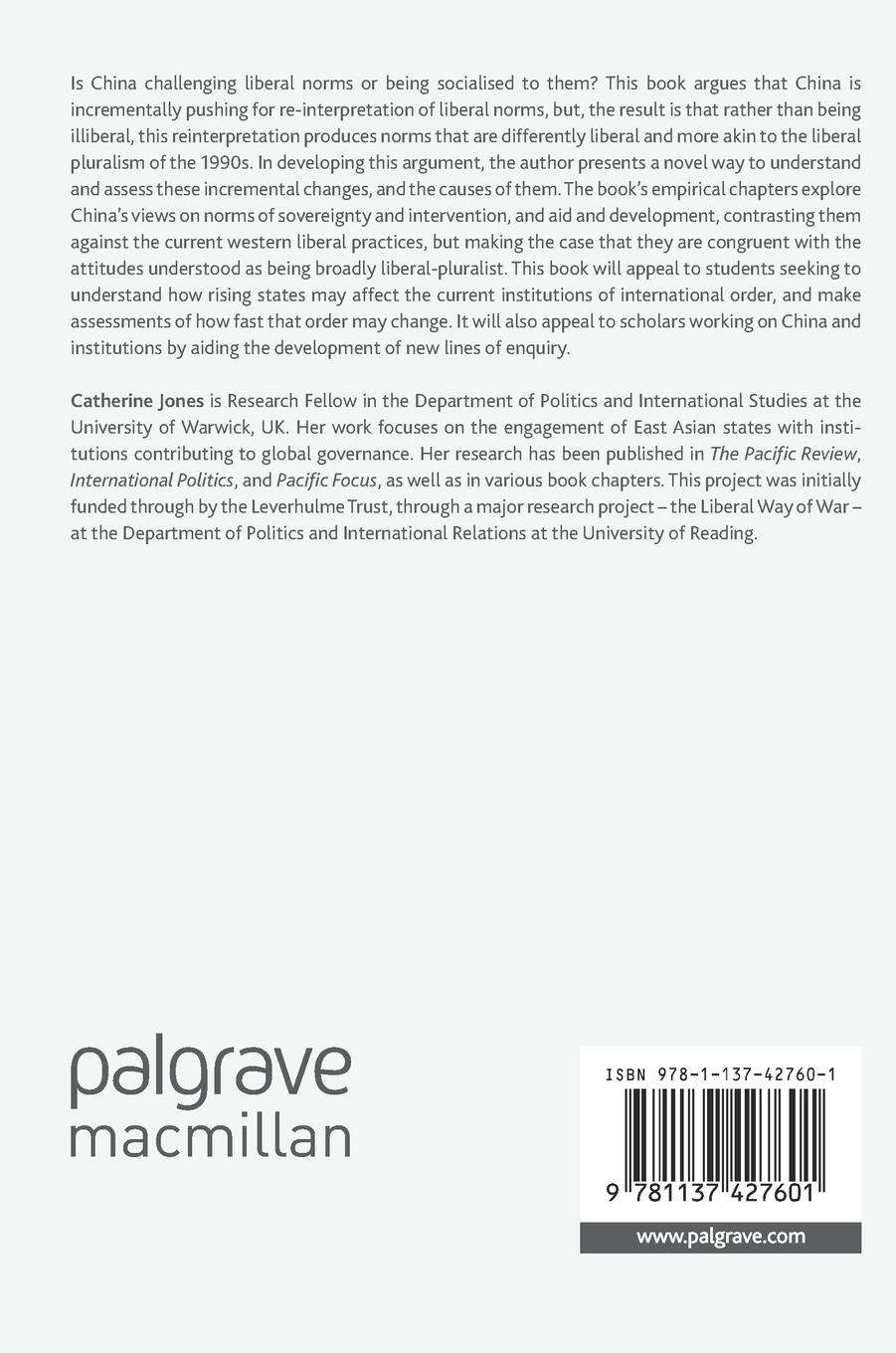 Rückseitencover China's Challenge to Liberal Norms