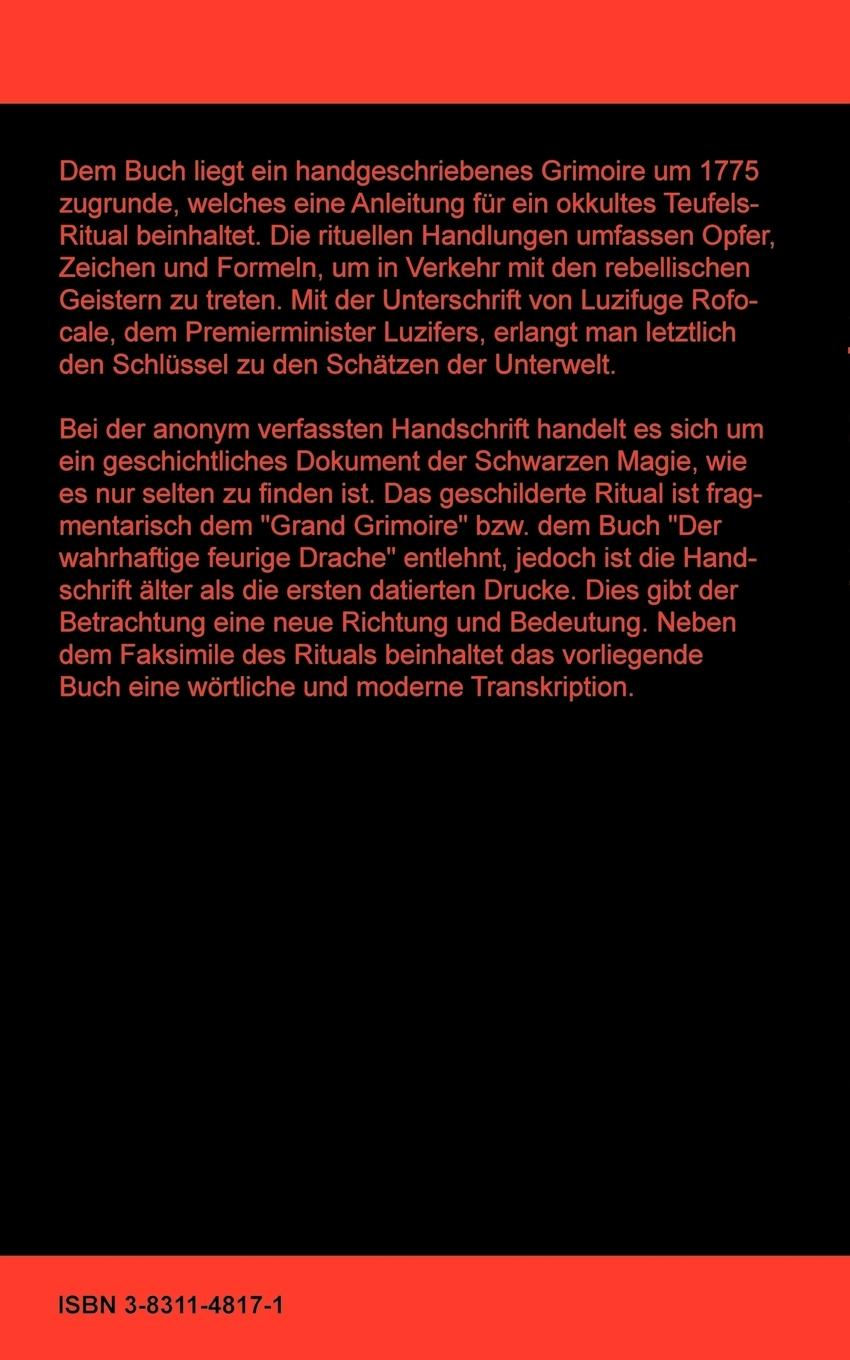 Rückseitencover Grimoire - Manuskript um 1775