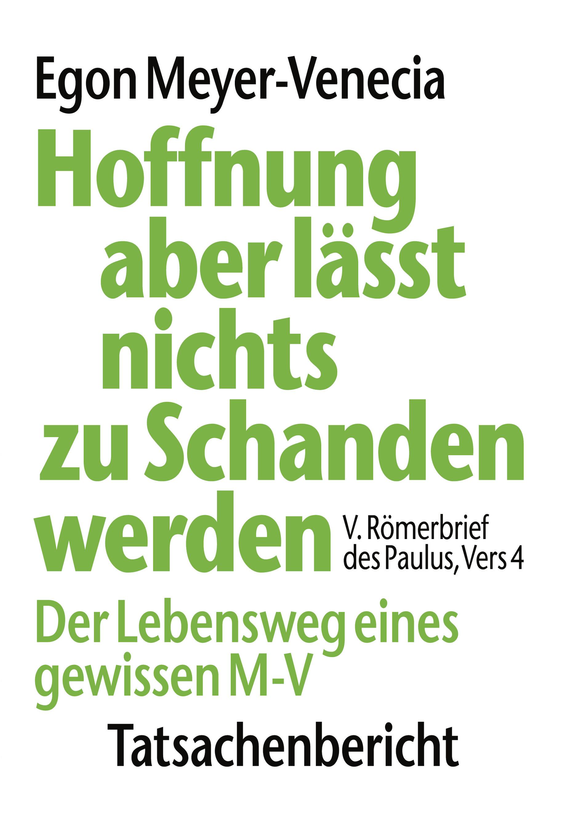 Vorderes Coverbild Hoffnung aber läßt nichts zu Schanden werden