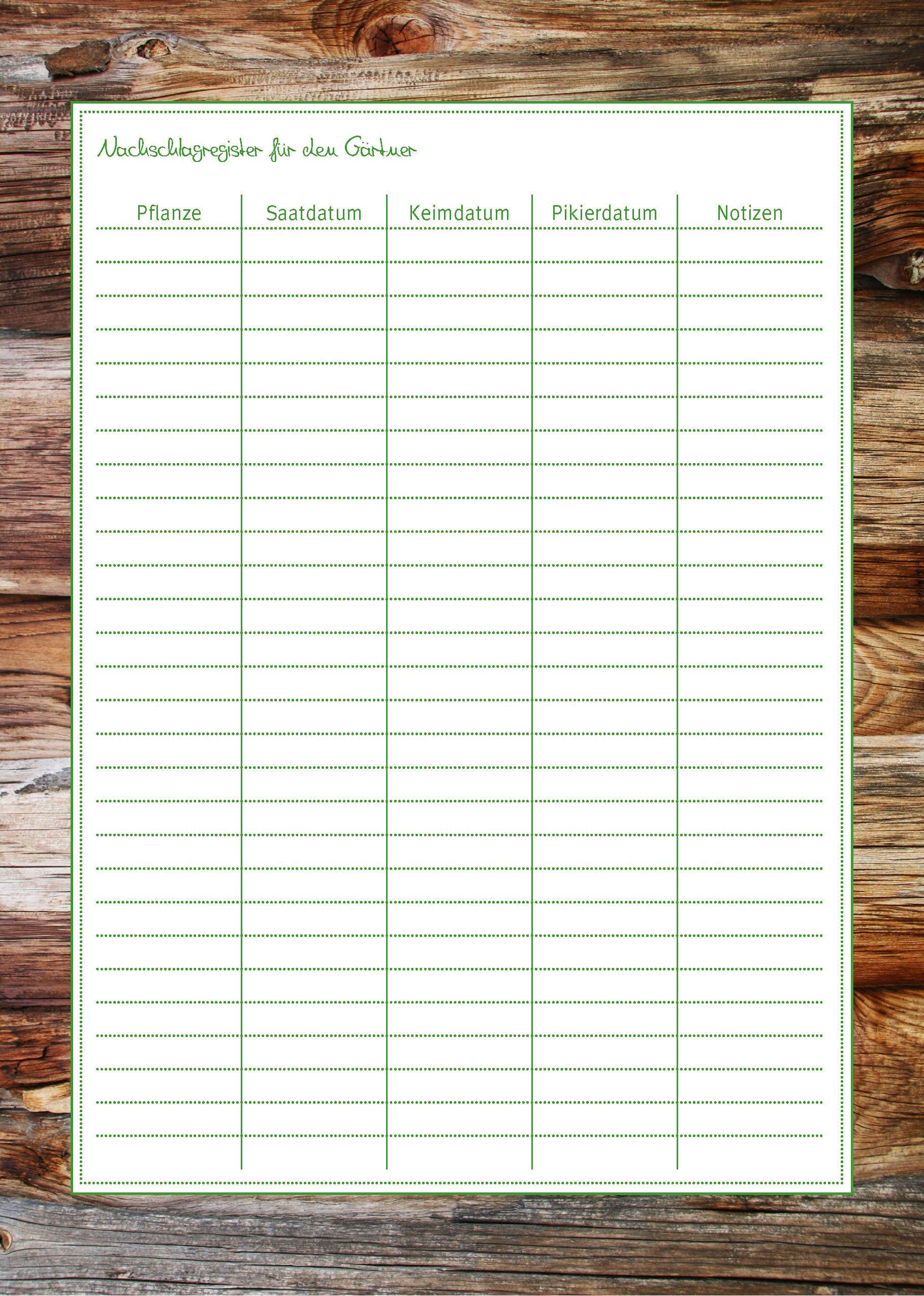 Beispielinhalt (Bild) Mein Gartentagebuch für den Obst- und Gemüsegärtner