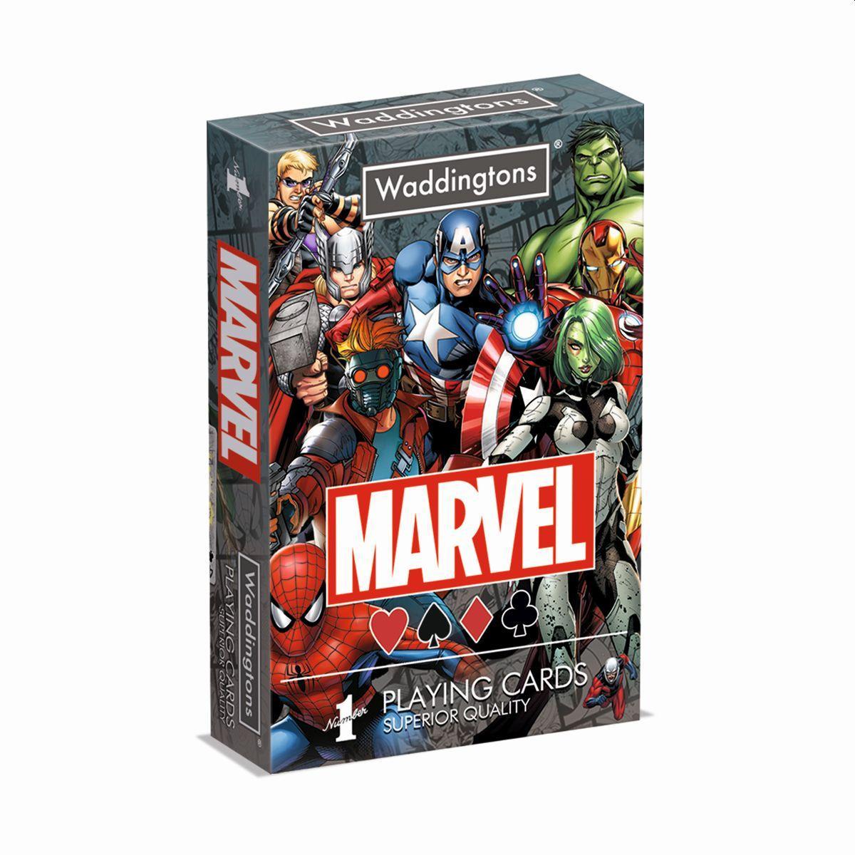 Vorderes Coverbild Spielkarten Marvel Universe