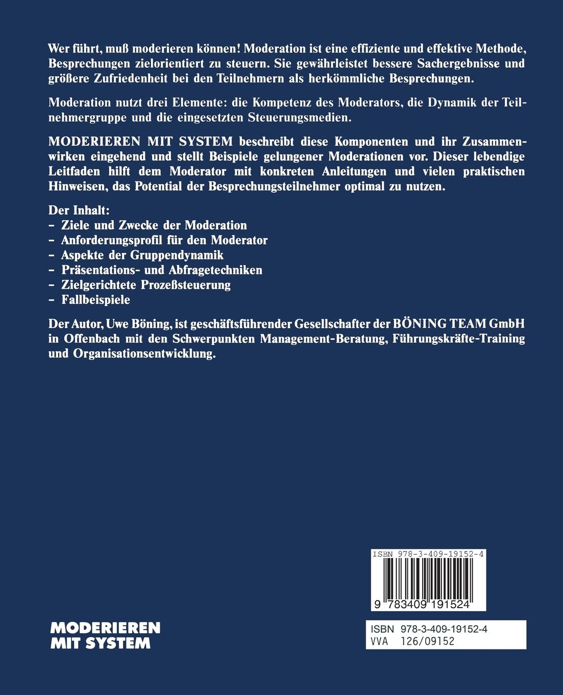 Rückseitencover Moderieren mit System