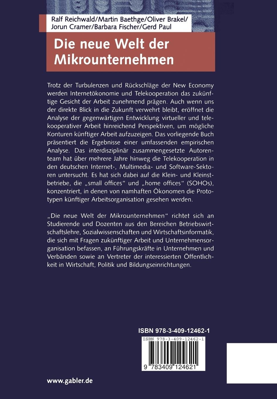 Rückseitencover Die neue Welt der Mikrounternehmen