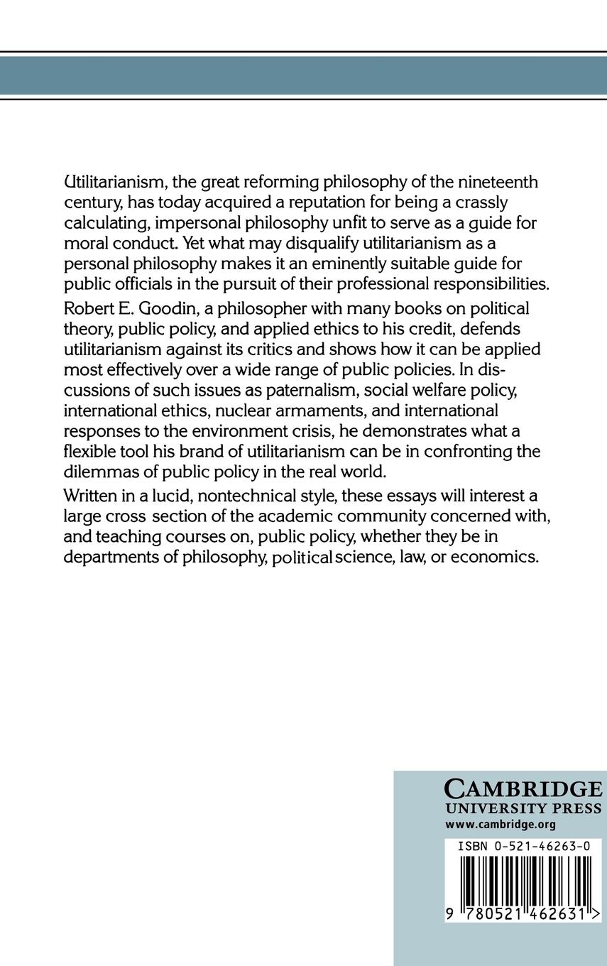 Rückseitencover Utilitarianism as a Public Philosophy