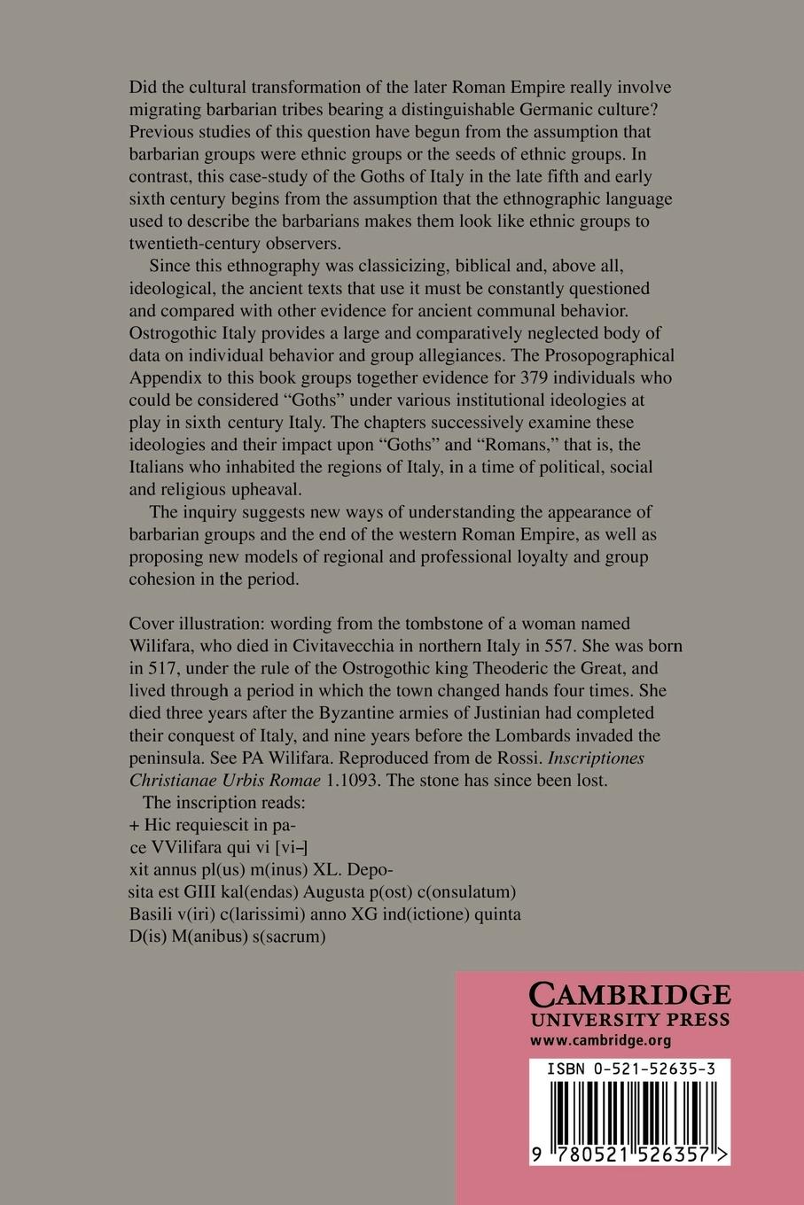 Rückseitencover People and Identity in Ostrogothic Italy, 489 554