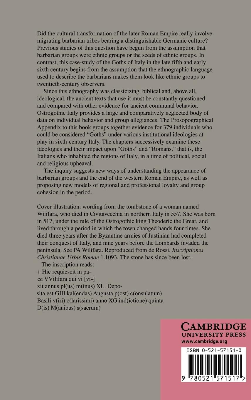 Rückseitencover People and Identity in Ostrogothic Italy, 489 554
