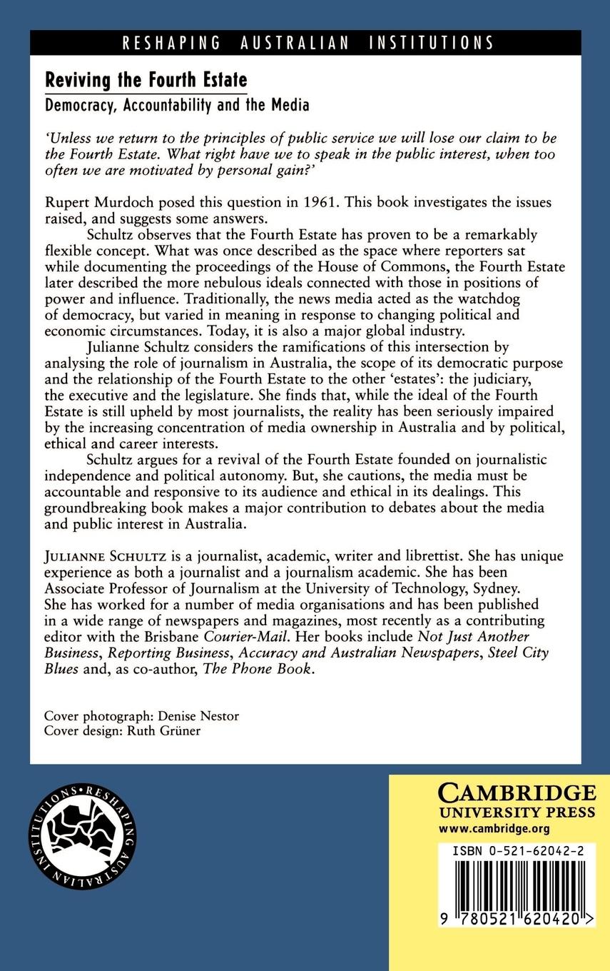 Rückseitencover Reviving the Fourth Estate