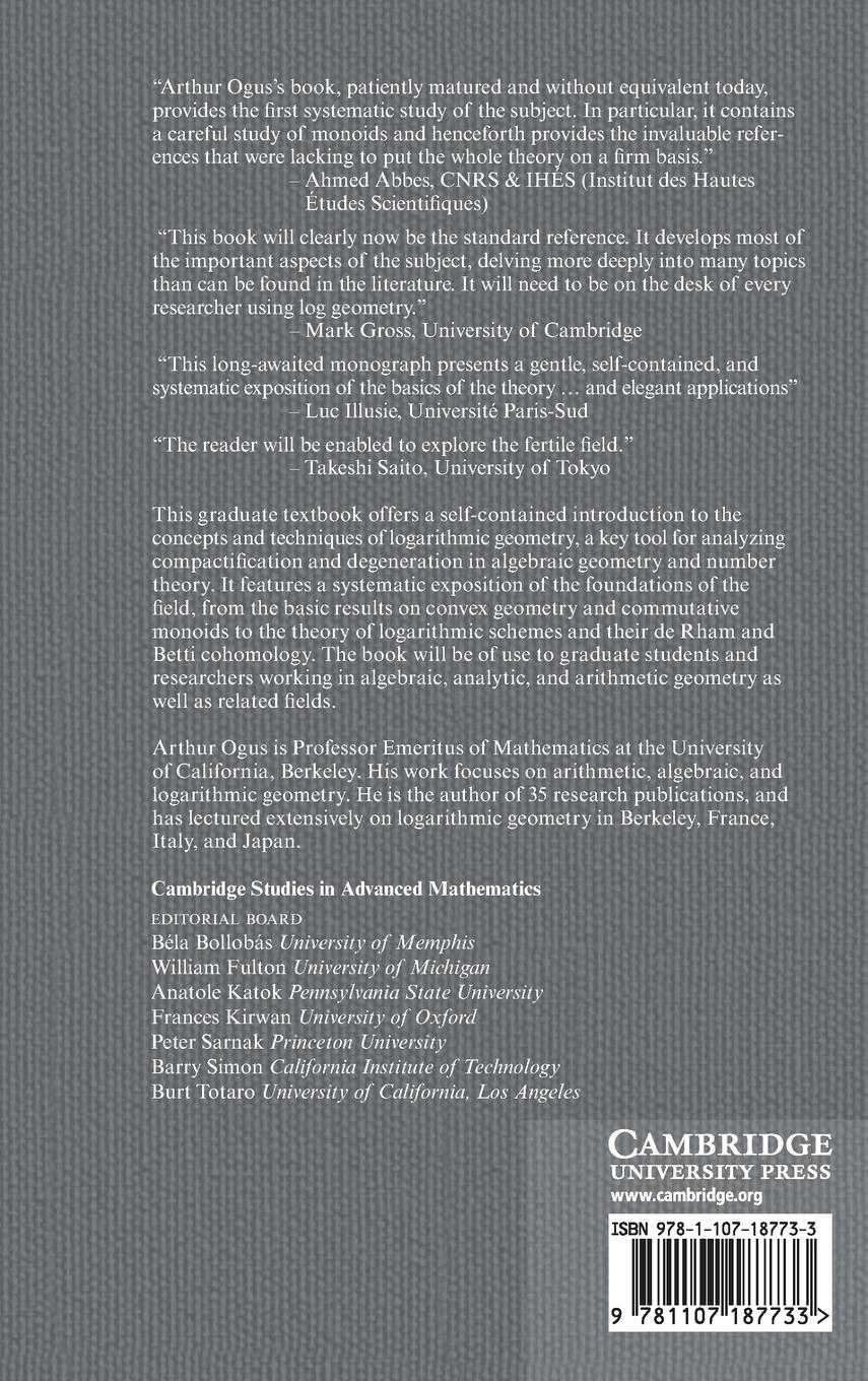 Rückseitencover Lectures on Logarithmic Algebraic Geometry