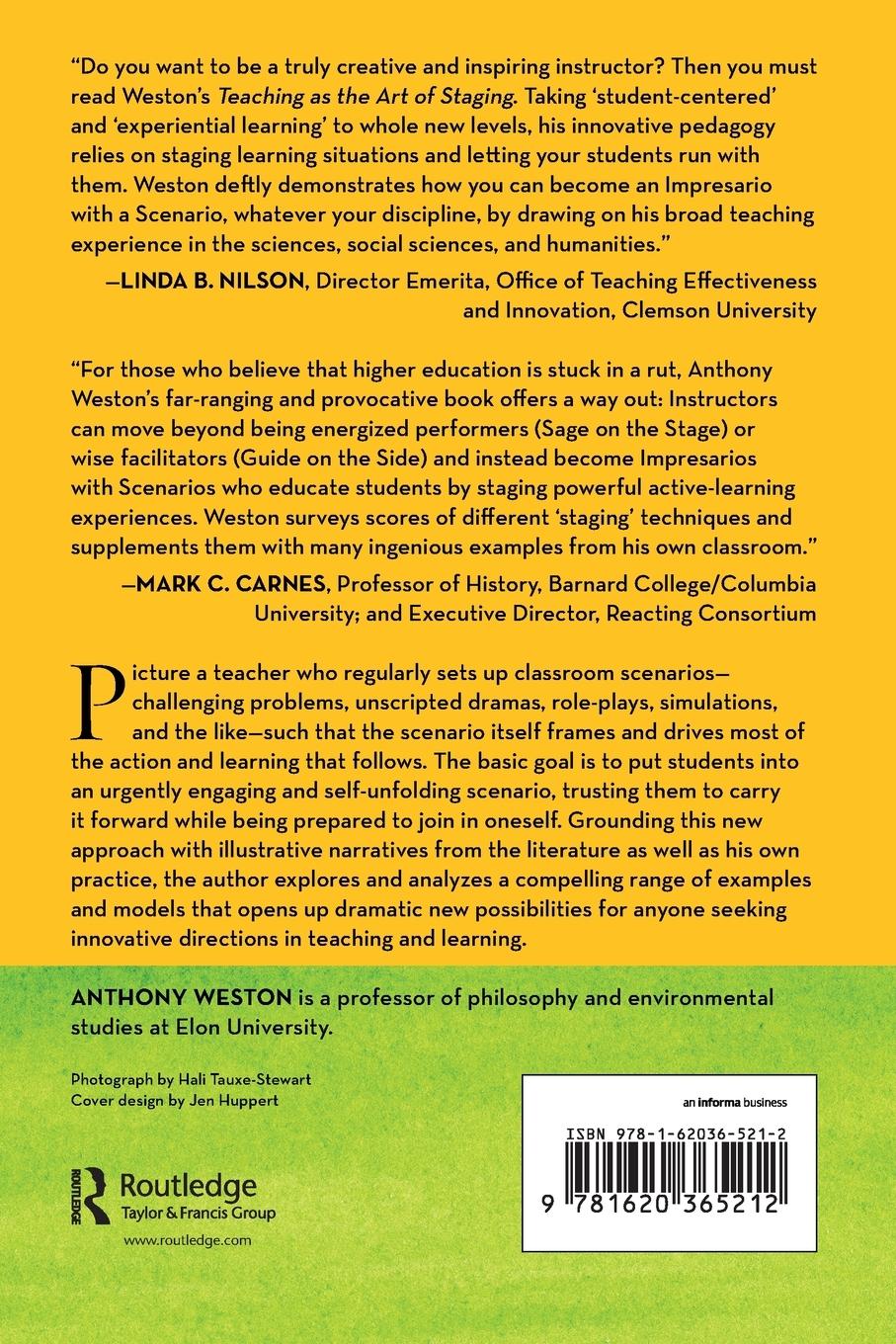 Rückseitencover Teaching as the Art of Staging