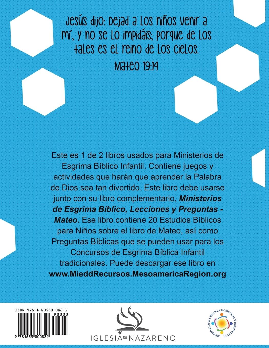 Rückseitencover Ministerio Esgrima Biblico Infantil, Juegos y Actividades - Mateo