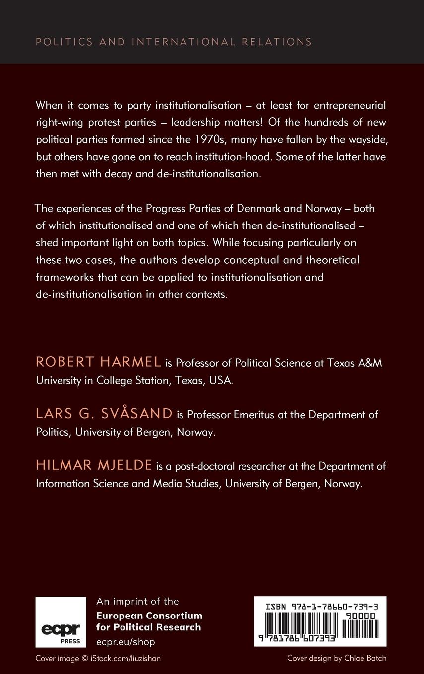 Rückseitencover Institutionalisation (and De-Institutionalisation) of Right-Wing Protest Parties