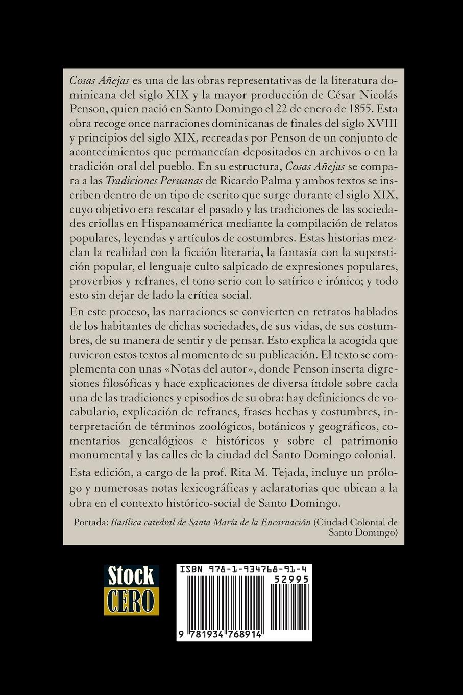 Rückseitencover Cosas Añejas