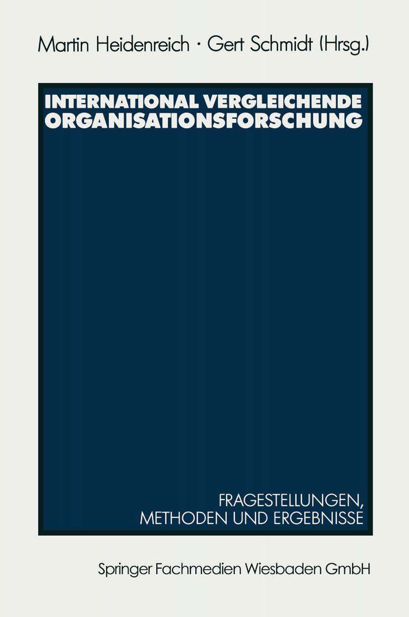 Vorderes Coverbild International vergleichende Organisationsforschung