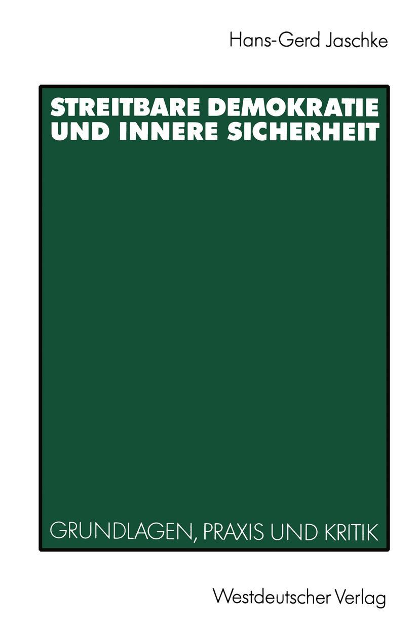 Vorderes Coverbild Streitbare Demokratie und Innere Sicherheit
