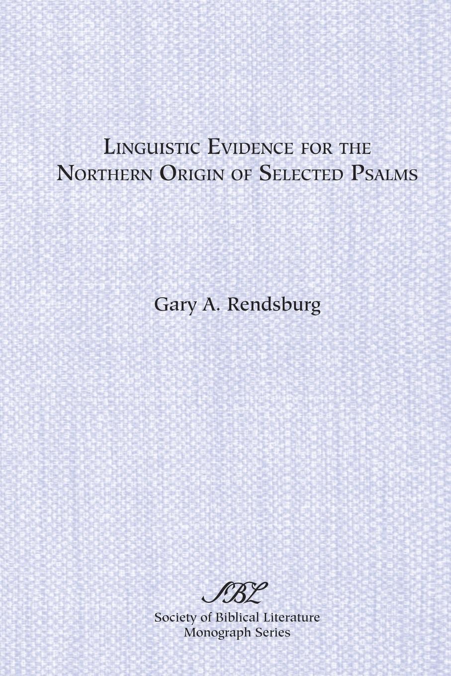 Vorderes Coverbild Linguistic Evidence for the Northern Origin of Selected Psalms