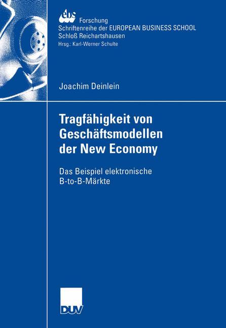 Vorderes Coverbild Tragfähigkeit von Geschäftsmodellen der New Economy
