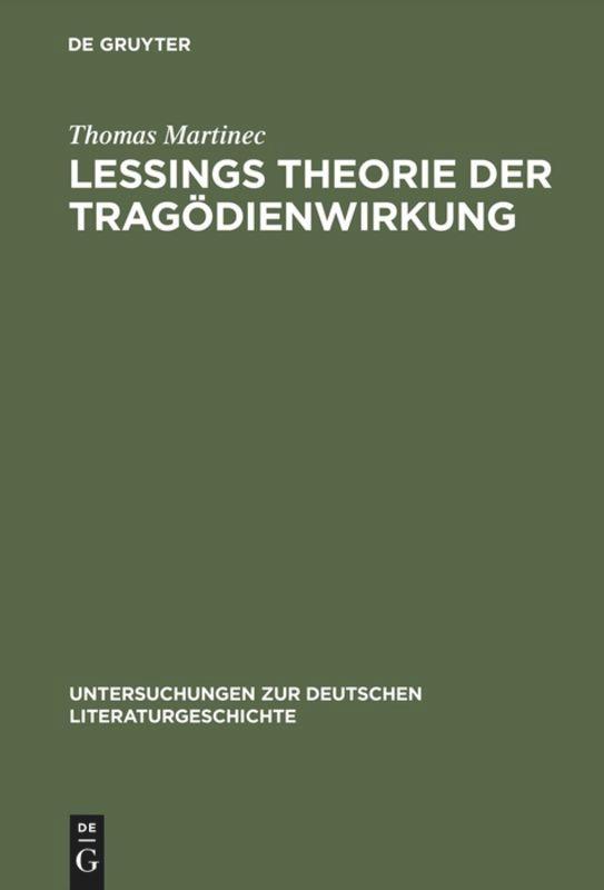 Vorderes Coverbild Lessings Theorie der Tragödienwirkung