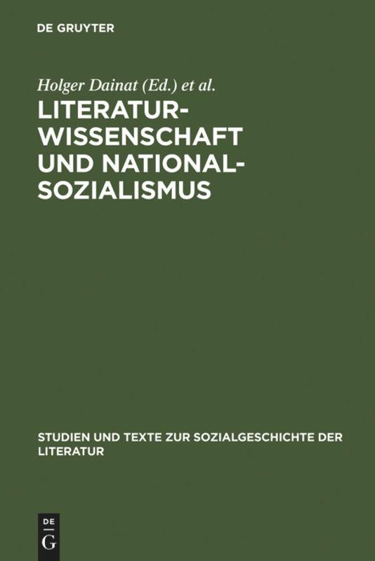 Vorderes Coverbild Literaturwissenschaft und Nationalsozialismus