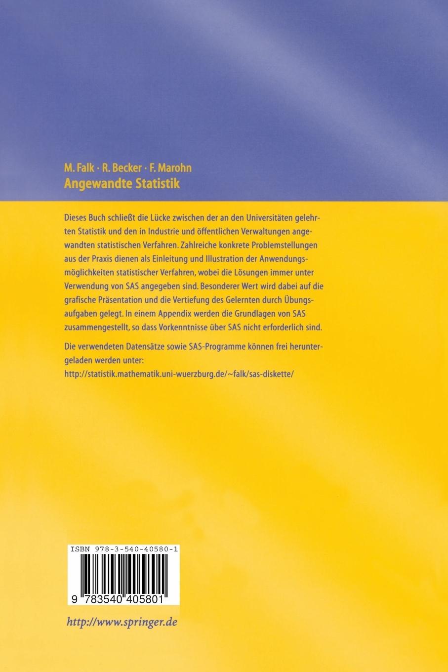 Rückseitencover Angewandte Statistik