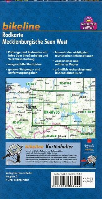 Beispielinhalt (Bild) Bikeline Radkarte Deutschland Mecklenburgische Seen West 1 : 75 000