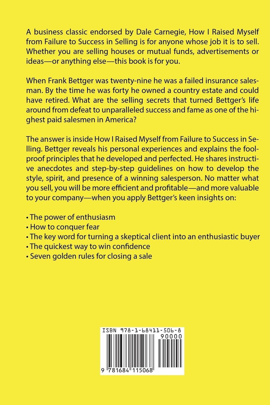 Rückseitencover How I Raised Myself from Failure to Success in Selling