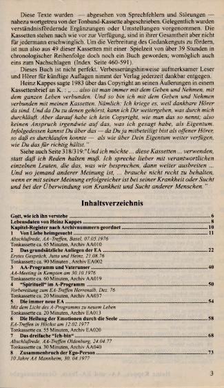 Beispielinhalt (Bild) AA- und EA-Texte. Gesamtausgabe