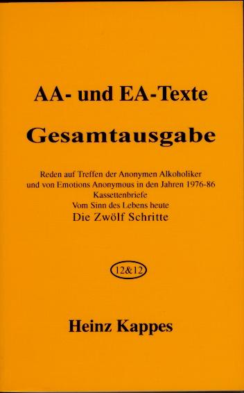 Vorderes Coverbild AA- und EA-Texte. Gesamtausgabe