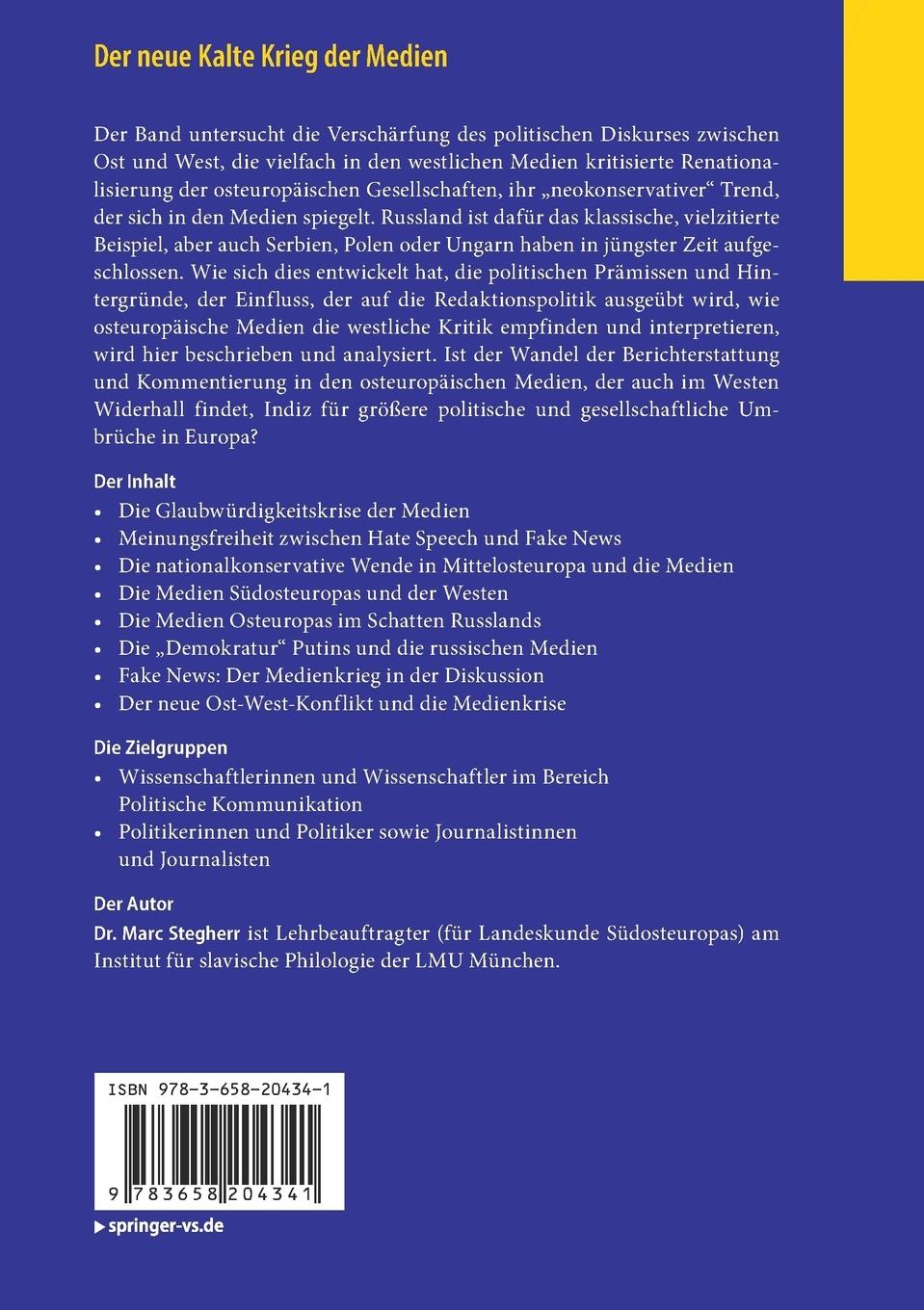 Rückseitencover Der neue Kalte Krieg der Medien