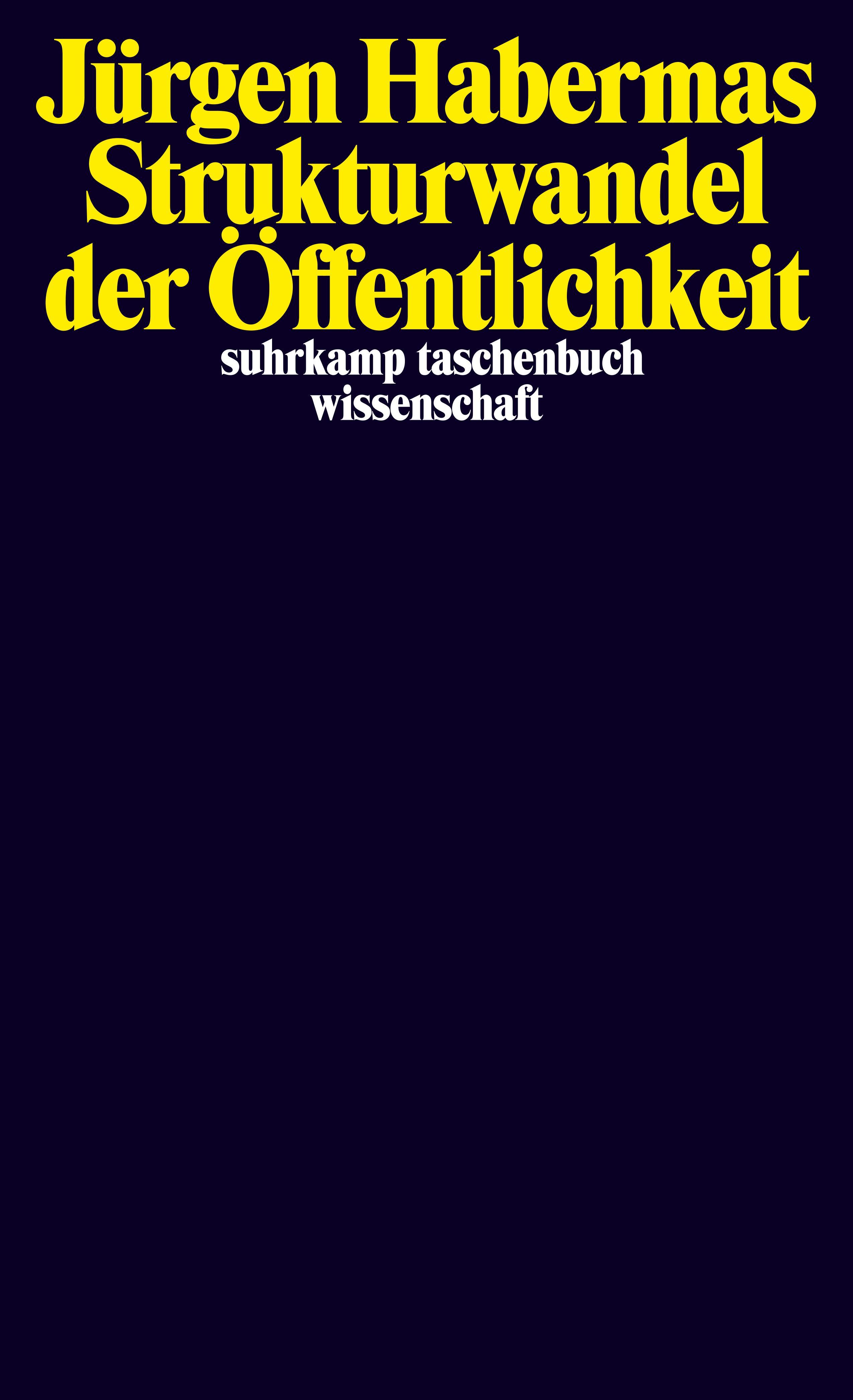 Vorderes Coverbild Strukturwandel der Öffentlichkeit