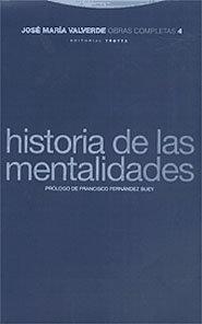 Vorderes Coverbild Historia de las mentalidades