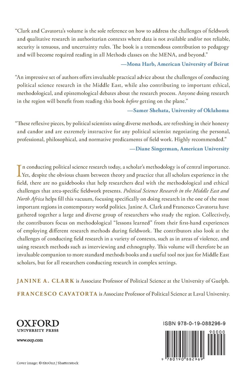 Rückseitencover Political Science Research in the Middle East and North Africa