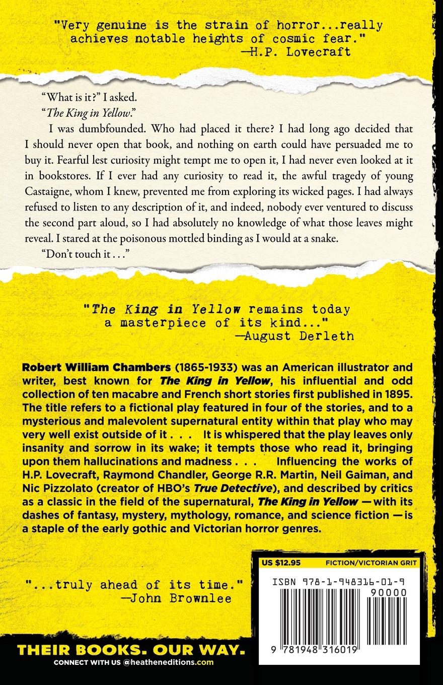 Rückseitencover The King in Yellow (Heathen Edition)