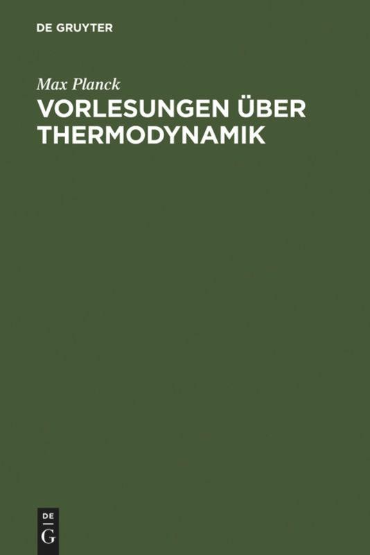 Vorderes Coverbild Vorlesungen über Thermodynamik