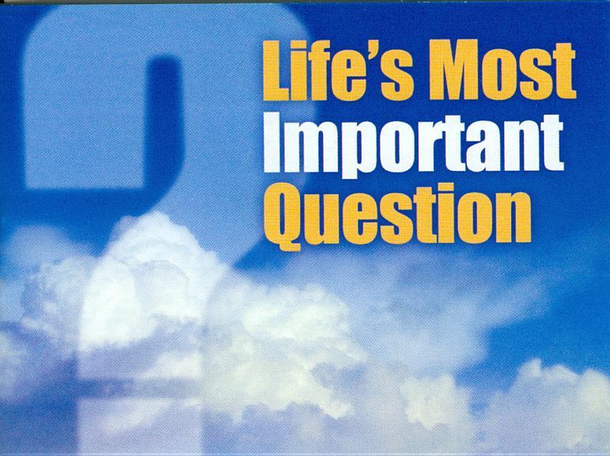 Vorderes Coverbild (Niv) Life's Most Important Question