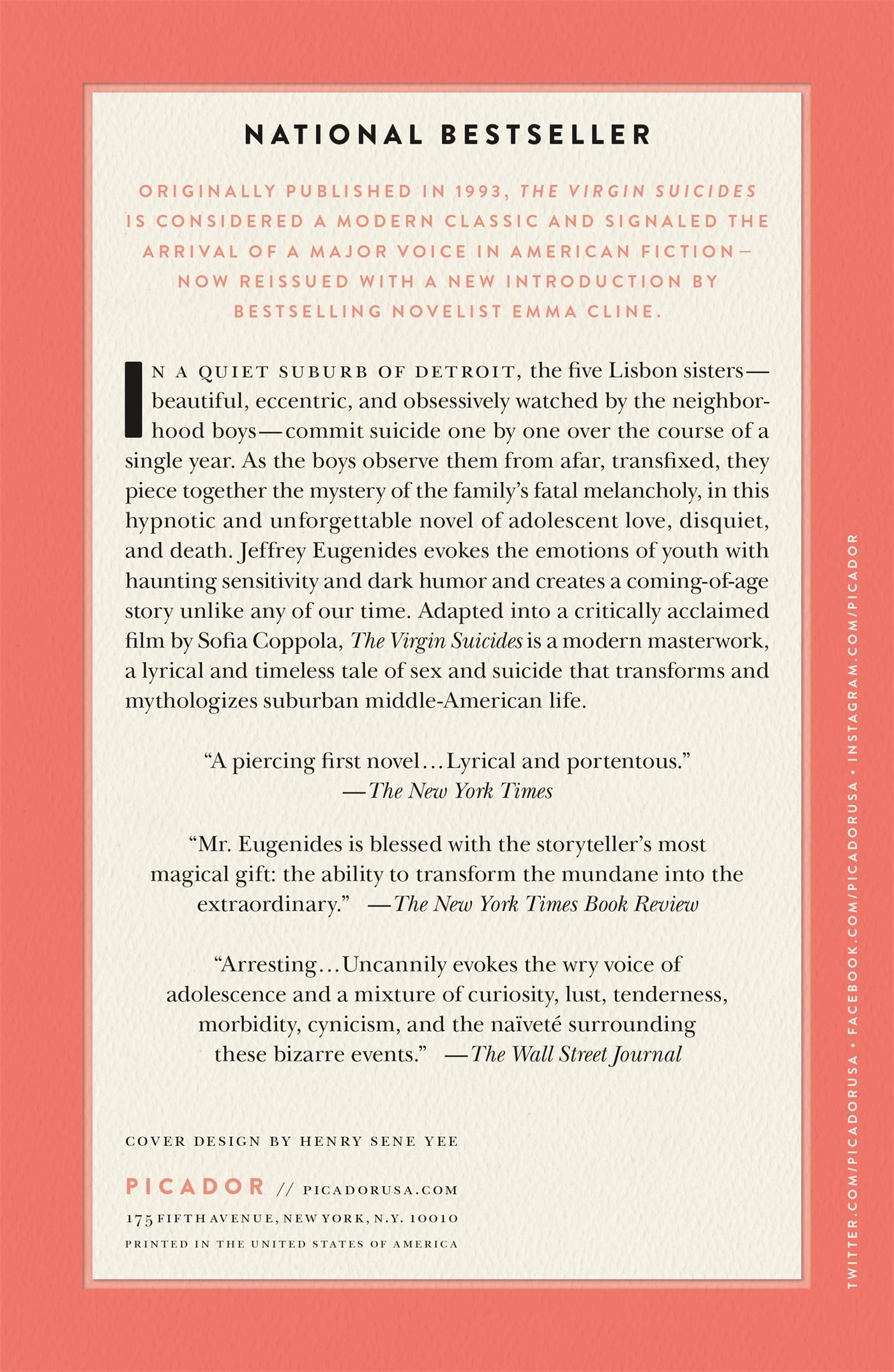 Rückseitencover The Virgin Suicides (Twenty-Fifth Anniversary Edition)