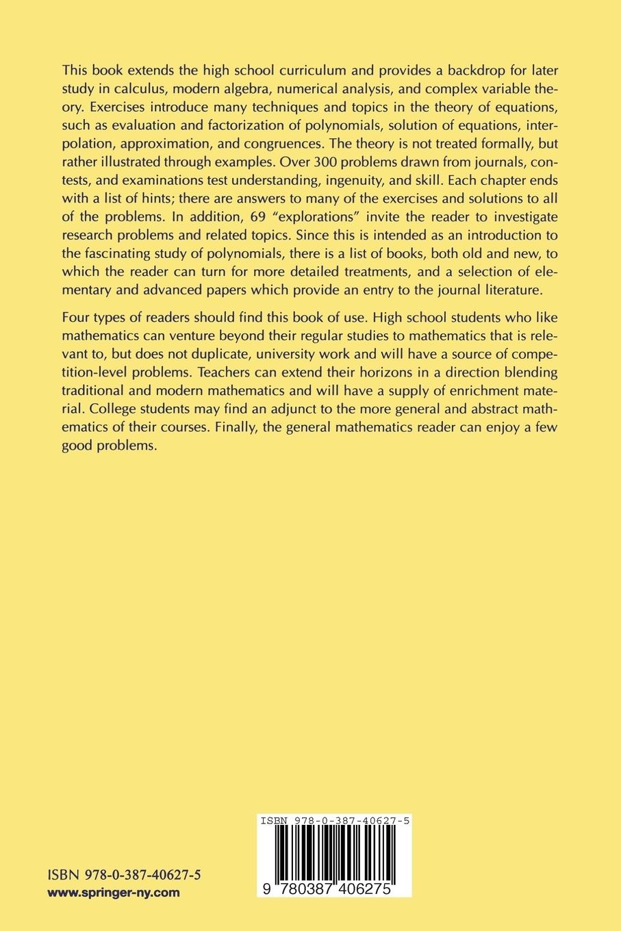 Rückseitencover Polynomials