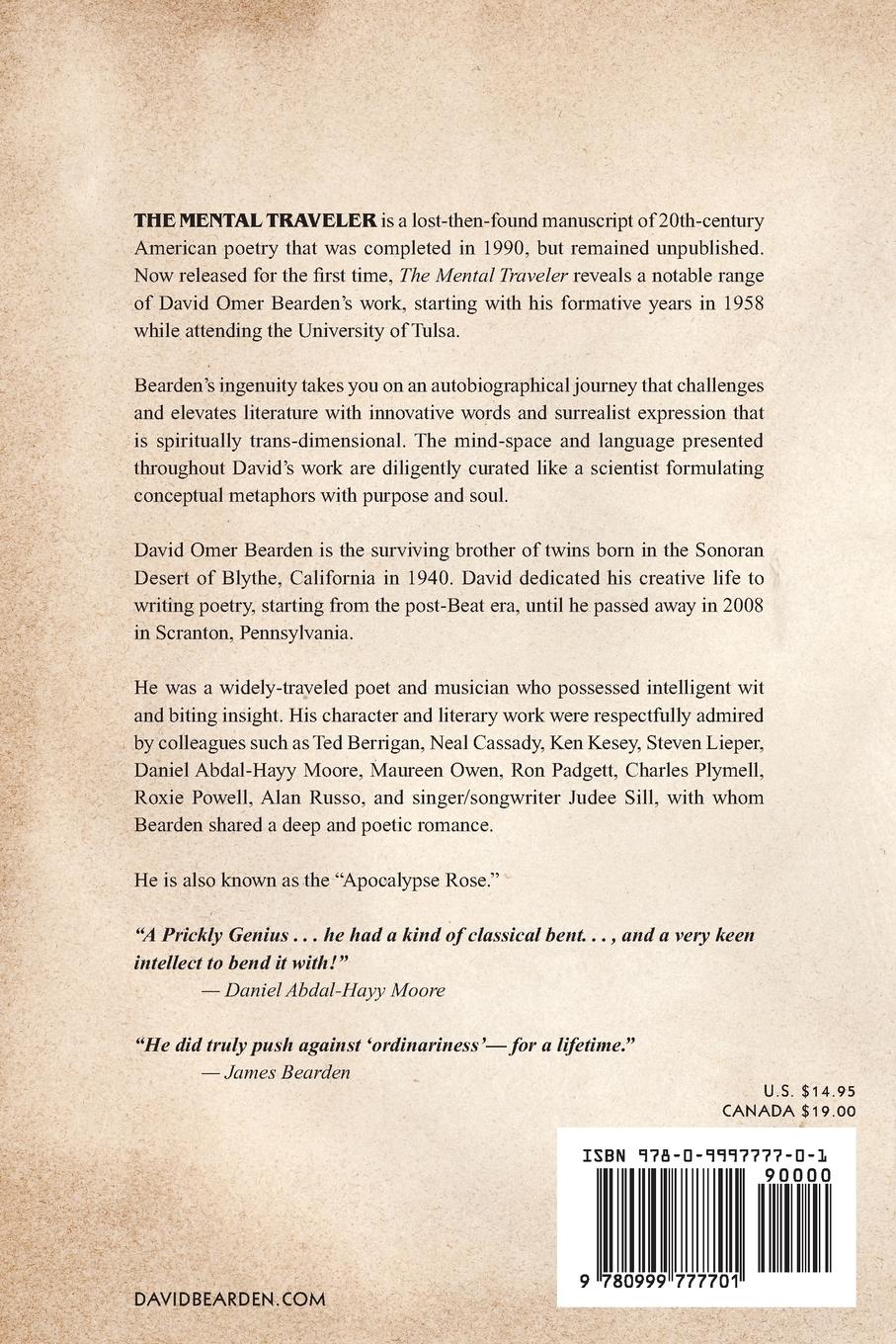 Rückseitencover The Mental Traveler