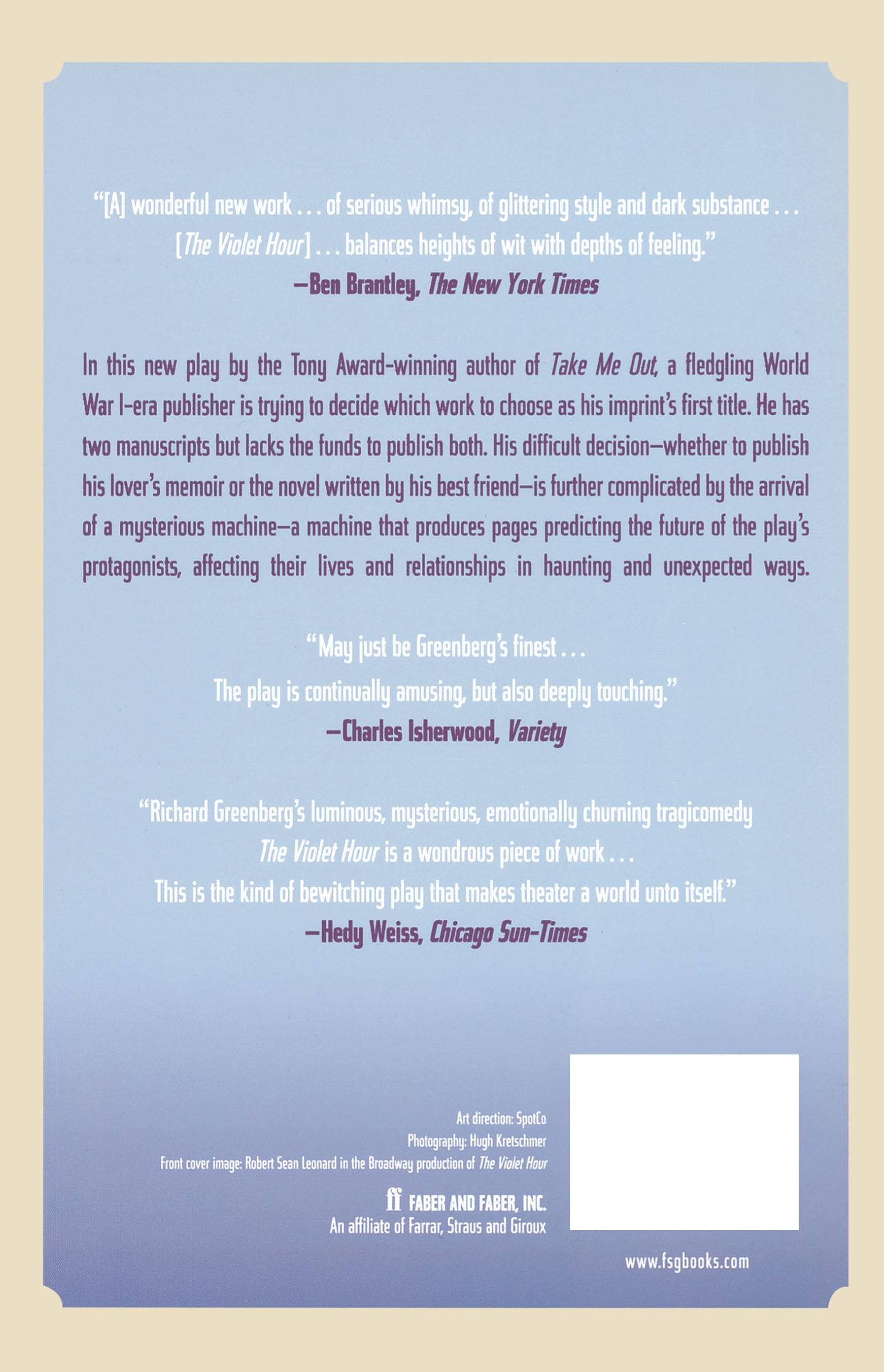 Rückseitencover The Violet Hour