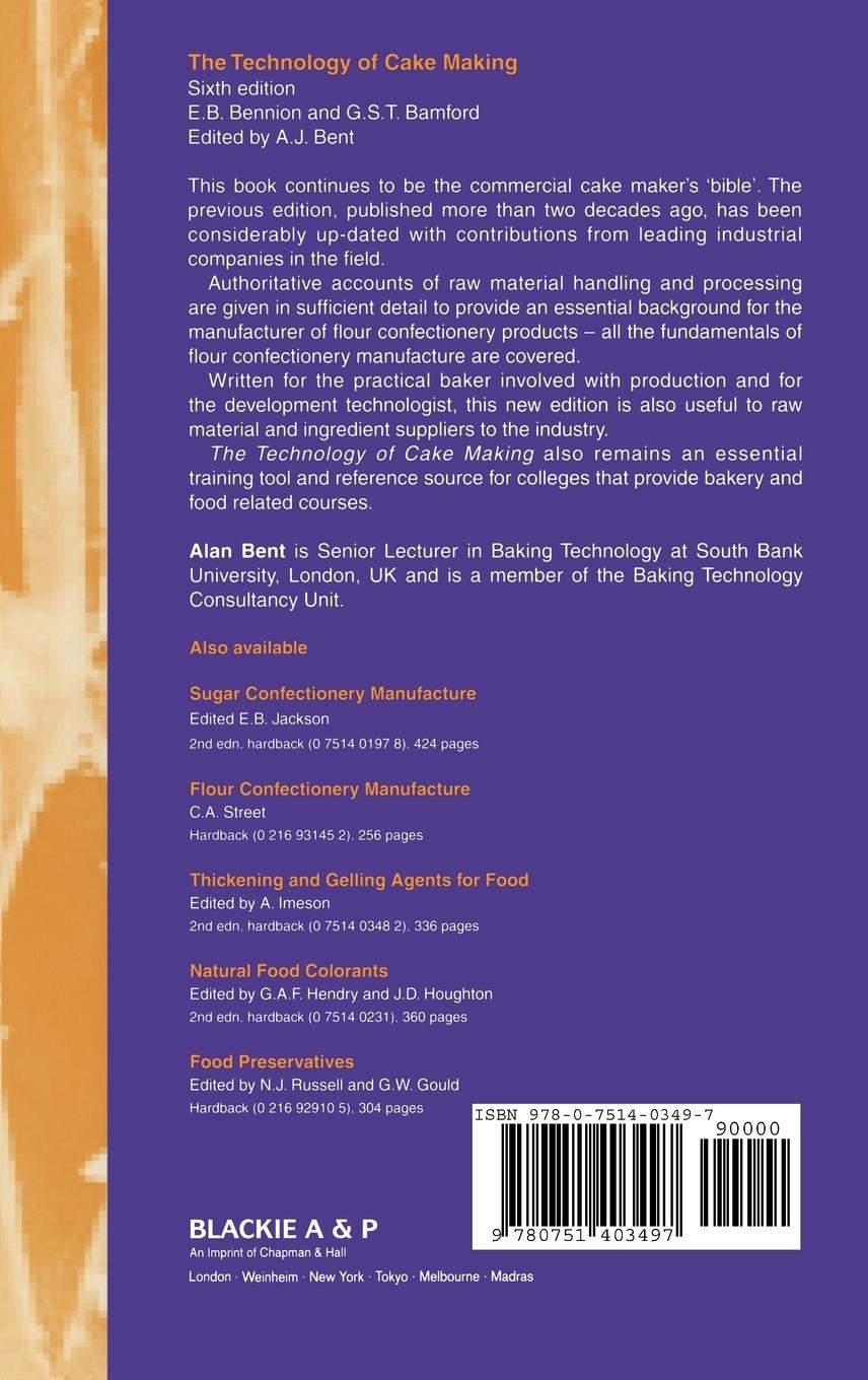 Rückseitencover The Technology of Cake Making