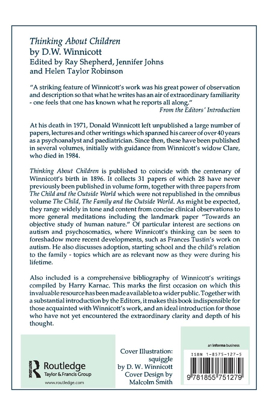 Rückseitencover Thinking About Children