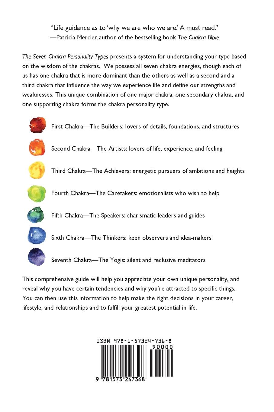 Rückseitencover The Seven Chakra Personality Types