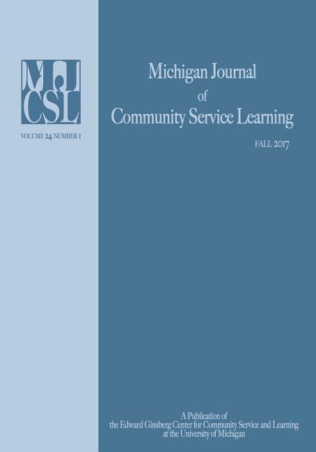 Vorderes Coverbild Michigan Journal of Community Service Learning