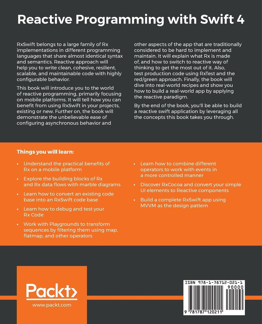Rückseitencover Reactive Programming with Swift 4