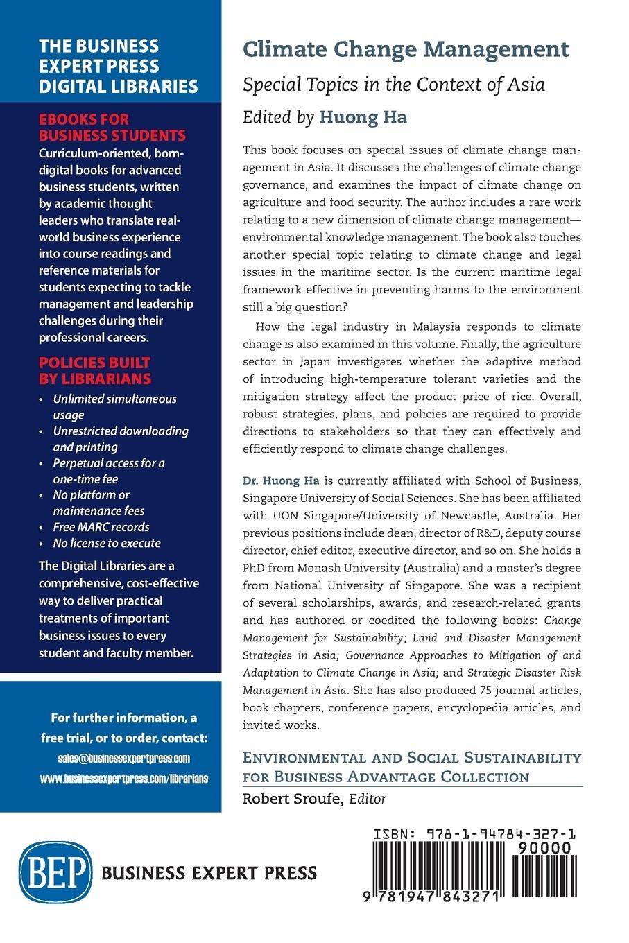 Rückseitencover Climate Change Management