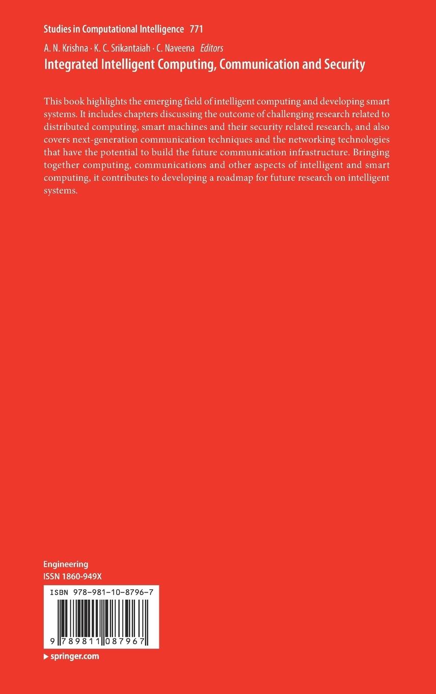 Rückseitencover Integrated Intelligent Computing, Communication and Security